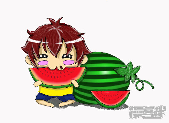 西瓜動漫圖，夏日友情的甜蜜時光之旅