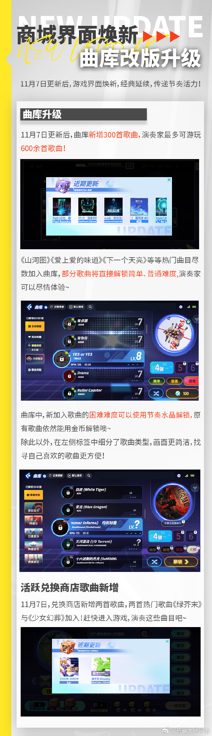 節(jié)奏大師最新版更新信息，音樂(lè)狂歡升級(jí)，節(jié)奏掌控再突破！