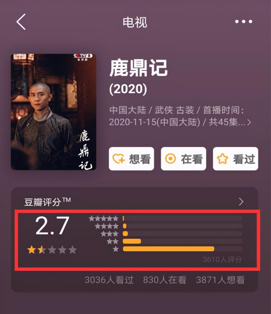 鹿鼎記豆瓣最新評(píng)分，科技重塑經(jīng)典武俠世界